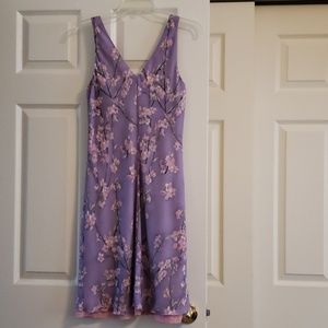 Purple floral dress